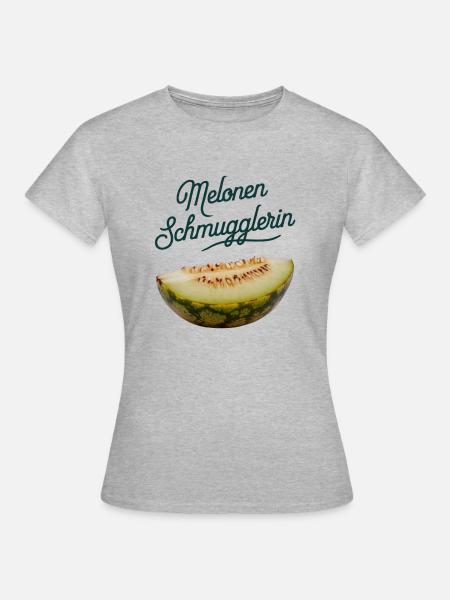 Melonen Schmugglerin Schwangerschaft Geschenkidee - Frauen T-Shirt - Grau meliert