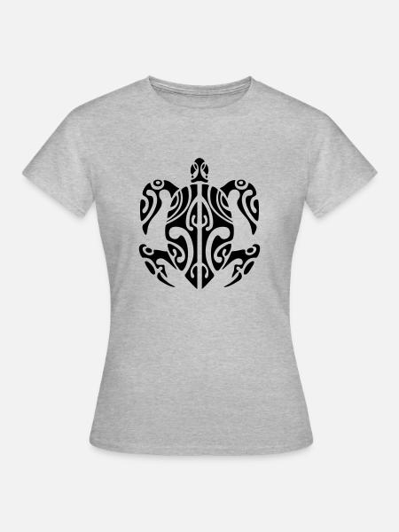 turtle - T-shirt Femme - gris chiné