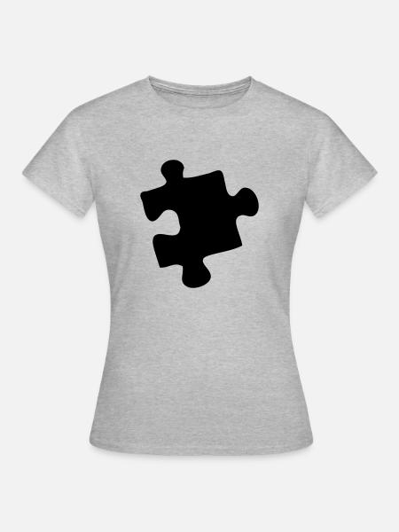puzzle - Frauen T-Shirt - Grau meliert