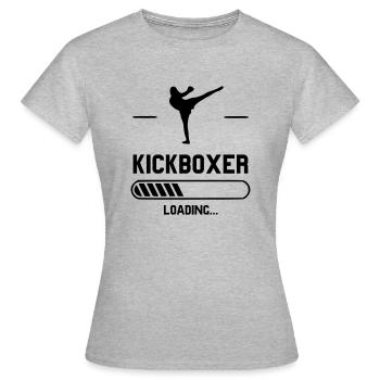kickboxer loading - Frauen T-Shirt - Grau meliert - Vorne - AI Model Female 172 dark (172cm)