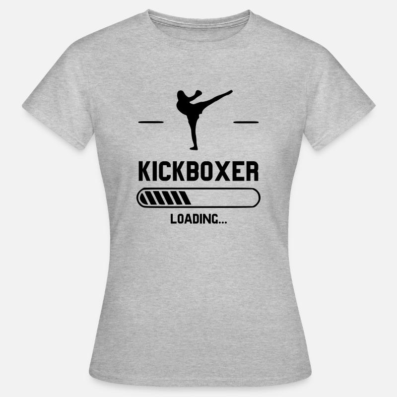 kickboxer loading - Frauen T-Shirt - Grau meliert