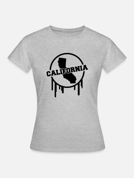 california_world_design_co1 - Frauen T-Shirt - Grau meliert