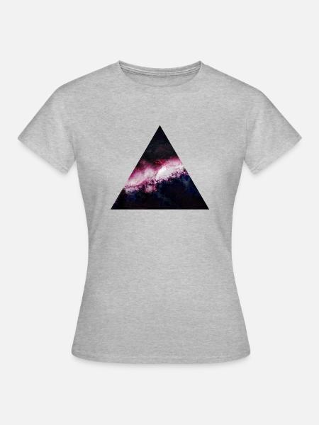 Dreieck Galaxy - Frauen T-Shirt - Grau meliert