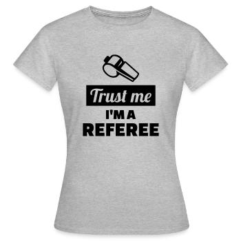 Arbitre - T-shirt Femme - gris chiné - Devant - AI Model Female 172 dark (172cm)