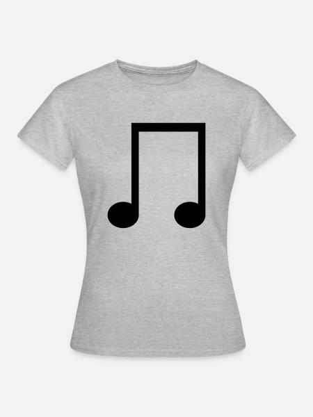 Achtelnote Symbol zum selbst gestalten - Frauen T-Shirt - Grau meliert