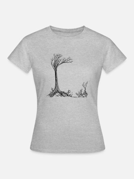 kahler Baum - Frauen T-Shirt - Grau meliert