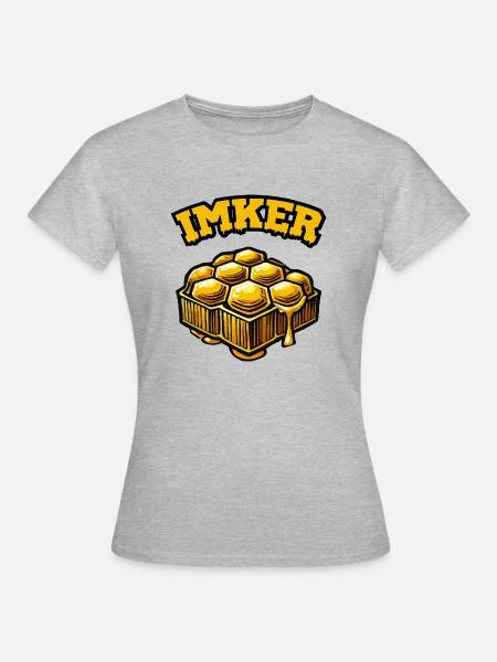 honigwaben imker - Frauen T-Shirt - Grau meliert