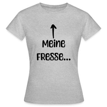 Meine Fresse... - Frauen T-Shirt - Grau meliert - Vorne - AI Model Female 172 dark (172cm)