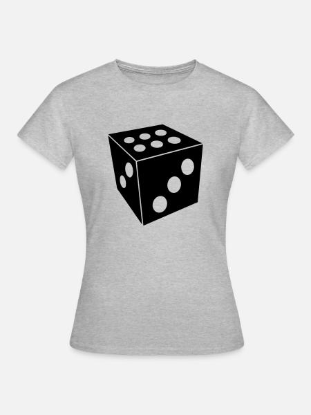 würfel - Frauen T-Shirt - Grau meliert