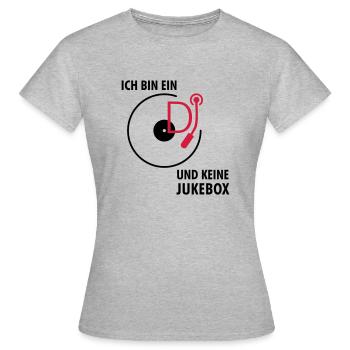 ich bin ein DJ und keine jukebox - Frauen T-Shirt - Grau meliert - Vorne - AI Model Female 172 dark (172cm)