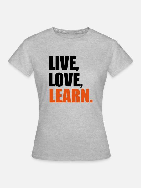 lernen - Frauen T-Shirt - Grau meliert