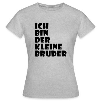 Ich bin der kleine Bruder - Frauen T-Shirt - Grau meliert - Vorne - AI Model Female 172 dark (172cm)