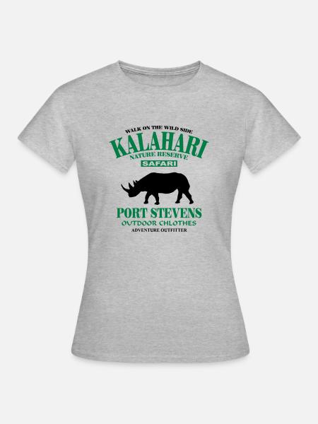 Kalahari Rhino - Frauen T-Shirt - Grau meliert