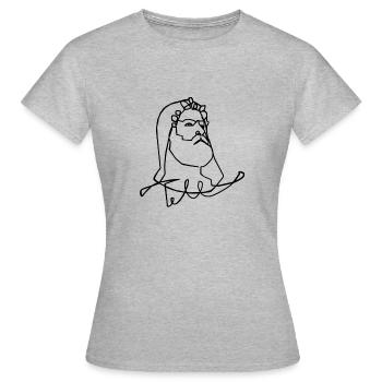 Auf einer Linie mit Tell - Frauen T-Shirt - Grau meliert - Vorne - AI Model Female 172 dark (172cm)