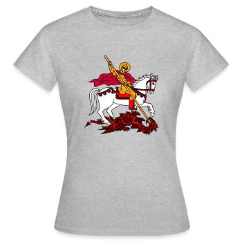 Michael Erzengel Heiliger Christlicher Engel Heiliger Heiliger Snkt - Frauen T-Shirt - Grau meliert - Vorne - AI Model Female 172 dark (172cm)