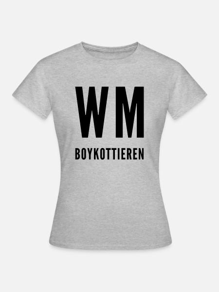 WM Katar - Frauen T-Shirt - Grau meliert