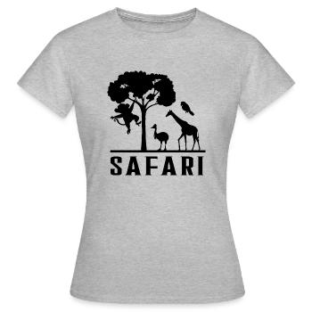 Safari Zoo Animal Safari Zoo - Frauen T-Shirt - Grau meliert - Vorne - AI Model Female 172 dark (172cm)