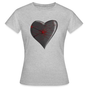 Heart Affected - Women's T-Shirt - heather grey - Front - AI Model Female 172 dark (172cm)