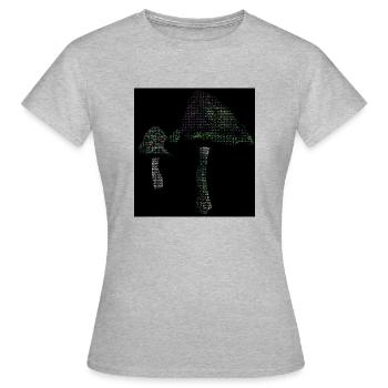 Champignons magiques Ascii - T-shirt Femme - gris chiné - Devant - AI Model Female 172 dark (172cm)