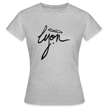 LYON - T-shirt Femme - gris chiné - Devant - AI Model Female 172 dark (172cm)