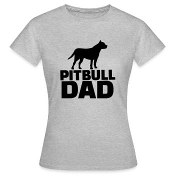 Pitbull Dad - T-shirt Femme - gris chiné - Devant - AI Model Female 172 dark (172cm)