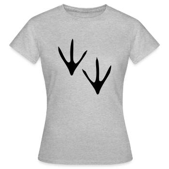 Henne - Frauen T-Shirt - Grau meliert - Vorne - AI Model Female 172 dark (172cm)