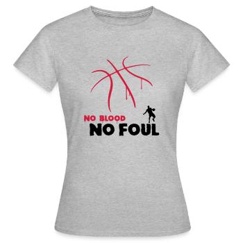 Basketball - No Blood No Foul - Frauen T-Shirt - Grau meliert - Vorne - AI Model Female 172 dark (172cm)