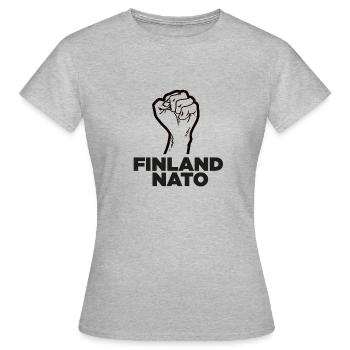 Finlande Otan! - T-shirt Femme - gris chiné - Devant - AI Model Female 172 dark (172cm)