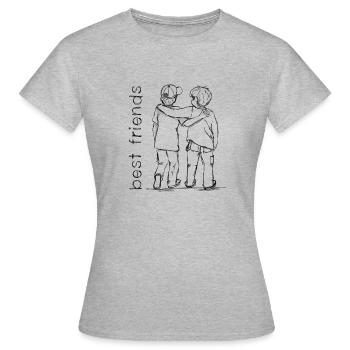 Best friends - Frauen T-Shirt - Grau meliert - Vorne - AI Model Female 172 dark (172cm)
