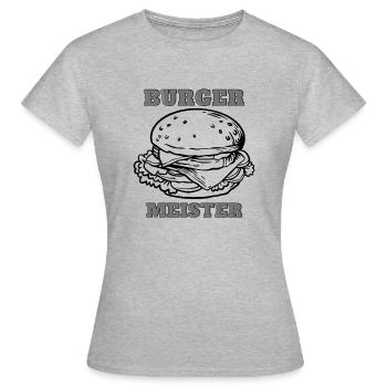 BURGER MEISTER - Frauen T-Shirt - Grau meliert - Vorne - AI Model Female 172 dark (172cm)
