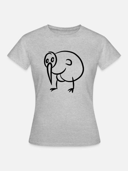 Kiwi - Frauen T-Shirt - Grau meliert