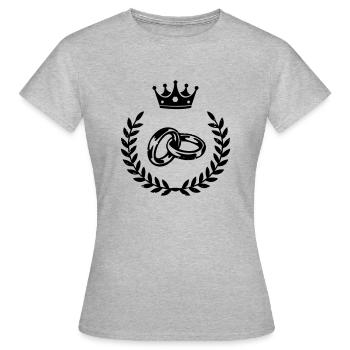 eheringe krone - Frauen T-Shirt - Grau meliert - Vorne - AI Model Female 172 dark (172cm)