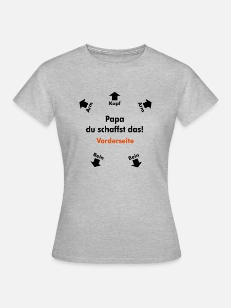 Papa, du schaffst das! - Frauen T-Shirt - Grau meliert