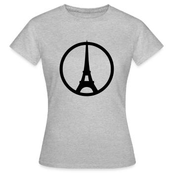 Paris - Frauen T-Shirt - Grau meliert - Vorne - AI Model Female 172 dark (172cm)