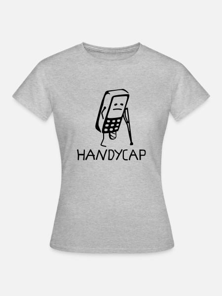 HANDYCAP - Frauen T-Shirt - Grau meliert