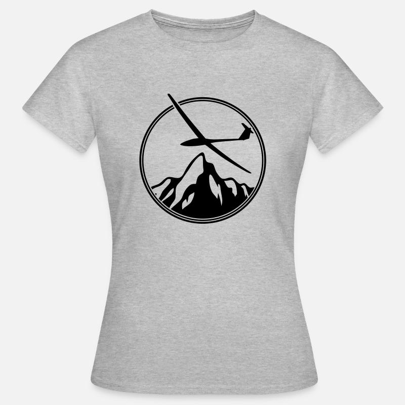 Glider Mountain Mountain soaring - Women's T-Shirt - heather grey
