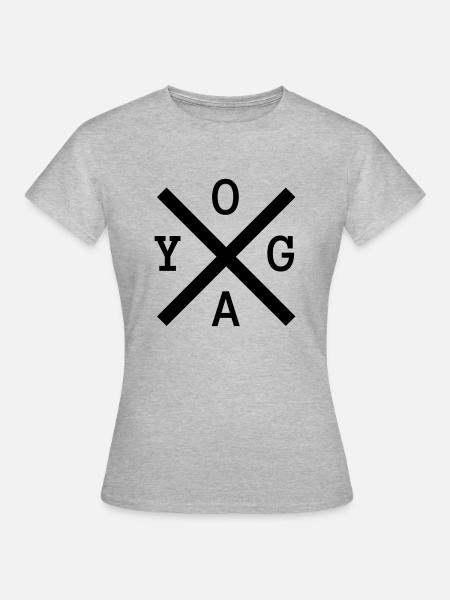 YOGA x - Frauen T-Shirt - Grau meliert