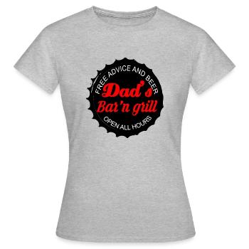 Bar papas - T-shirt Femme - gris chiné - Devant - AI Model Female 172 dark (172cm)