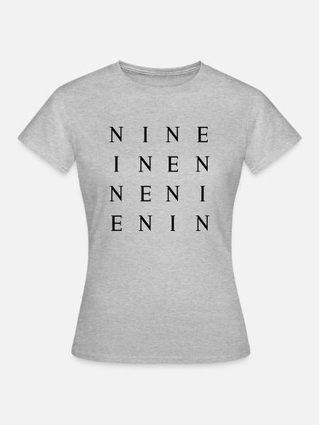 Nine - Frauen T-Shirt - Grau meliert