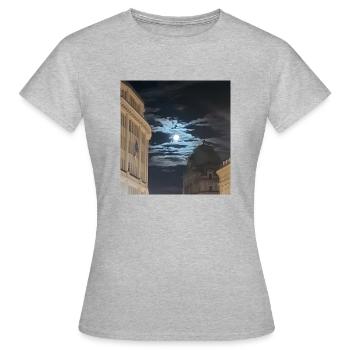 Mondschein in der Altstadt - Frauen T-Shirt - Grau meliert - Vorne - AI Model Female 172 dark (172cm)