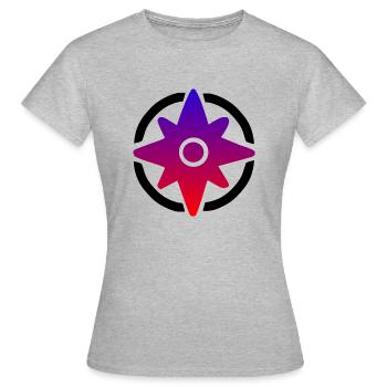 GPS boussole - T-shirt Femme - gris chiné - Devant - AI Model Female 172 dark (172cm)