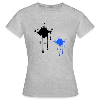 Taches de taches - T-shirt Femme - gris chiné - Devant - AI Model Female 172 dark (172cm)