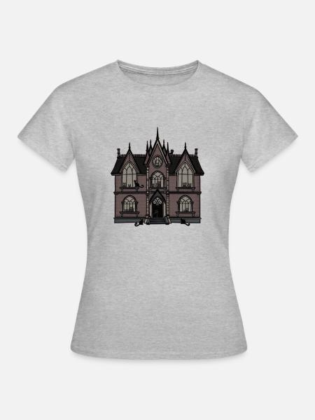 Manoir du chat - T-shirt Femme - gris chiné