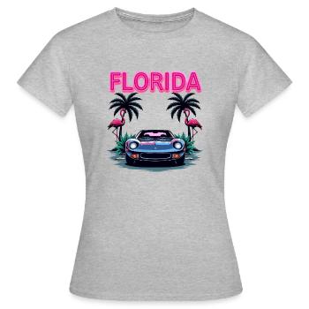 Florida Flitzer - Frauen T-Shirt - Grau meliert - Vorne - AI Model Female 172 dark (172cm)