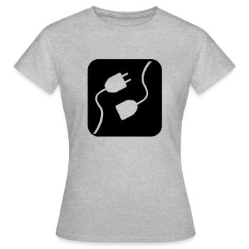 Electricity - Women's T-Shirt - heather grey - Front - AI Model Female 172 dark (172cm)