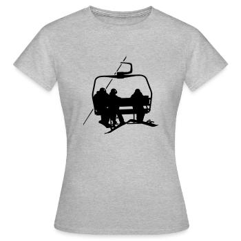 skilift - Frauen T-Shirt - Grau meliert - Vorne - AI Model Female 172 dark (172cm)