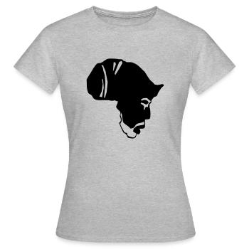Africa rasta - T-shirt Femme - gris chiné - Devant - AI Model Female 172 dark (172cm)