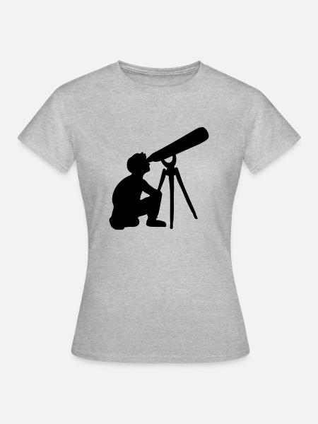 teleskop junge - Frauen T-Shirt - Grau meliert