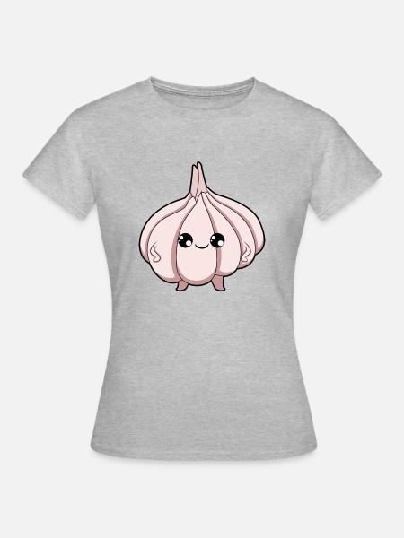 Knoblauch - Frauen T-Shirt - Grau meliert