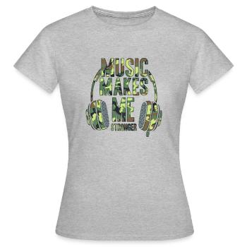 Discjockey Musik - Frauen T-Shirt - Grau meliert - Vorne - AI Model Female 172 dark (172cm)